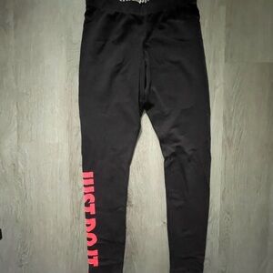 Nike Black and Red Leggings with Bold Design